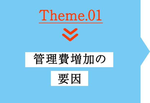 Theme.01　管理費増加の要因