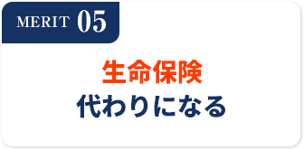 MERIT05生命保険代わりになる