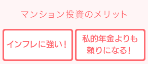 マンション投資のメリット インフレに強い！私的年金よりも頼りになる！