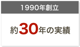 1990年創業 27年の実績